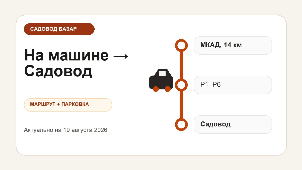 Как добраться до рынка Садовод на машине