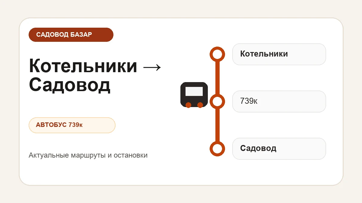 Как доехать от метро Котельники до рынка Садовод