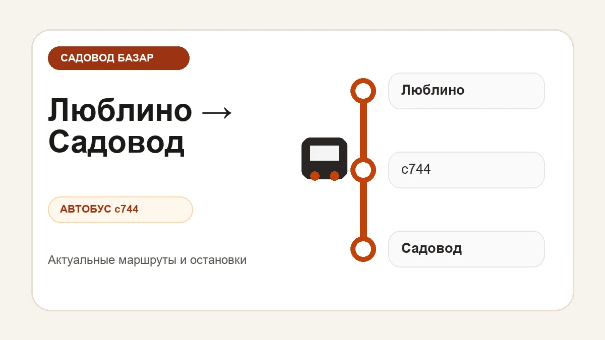 Как доехать от метро Люблино до рынка Садовод
