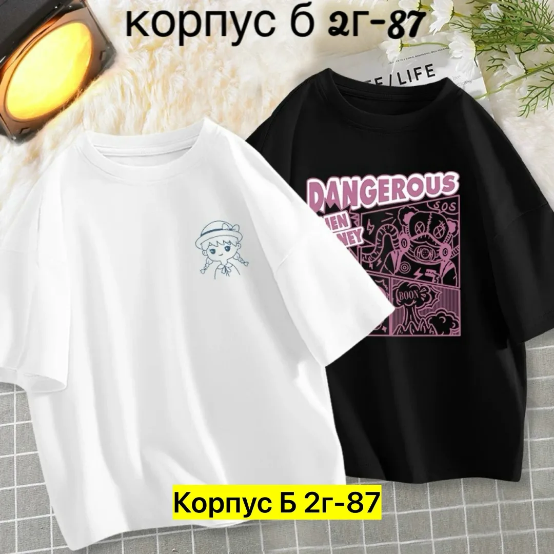 Однотонная футболка из 100 хлопка — фото 2