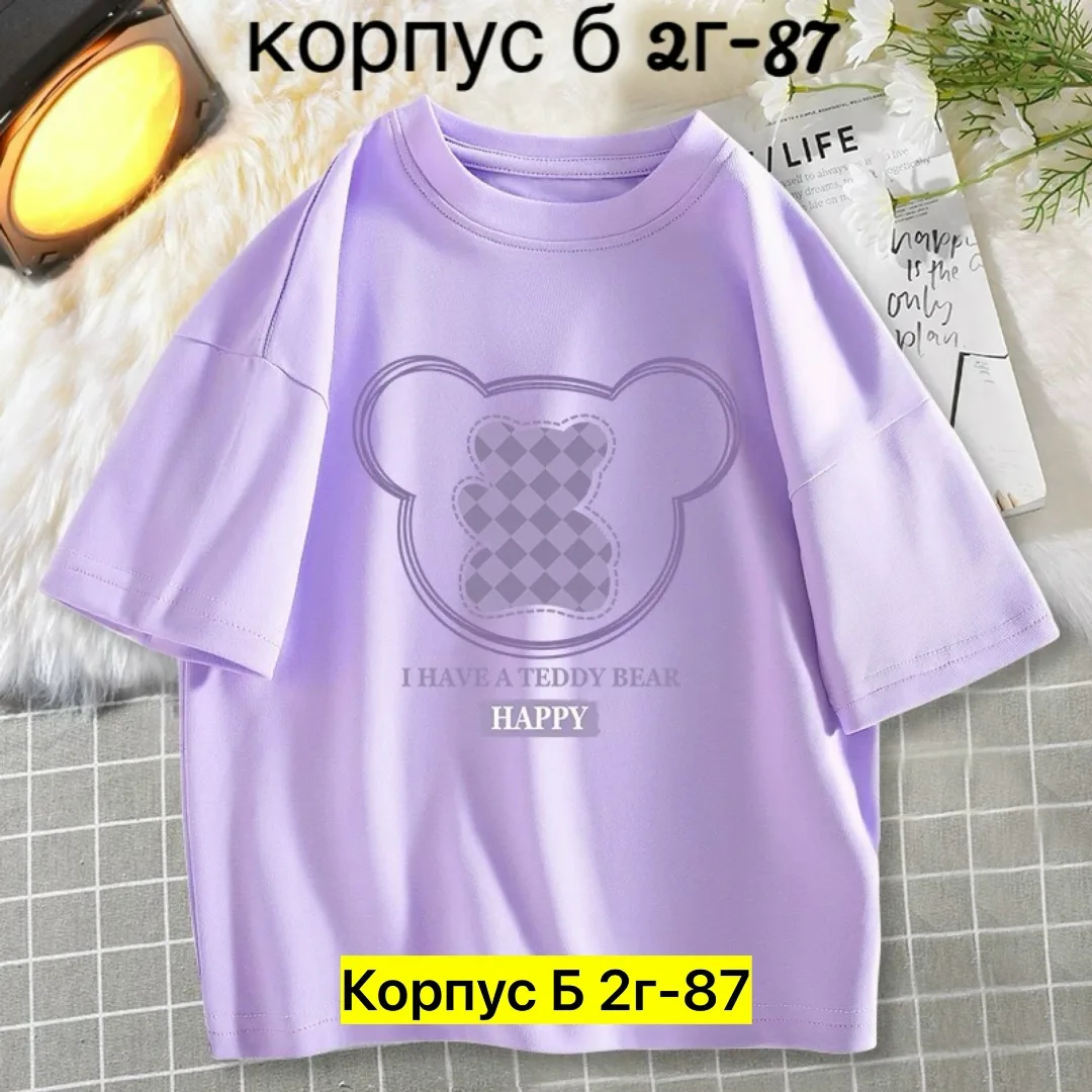 Однотонная футболка из 100 хлопка — фото 4