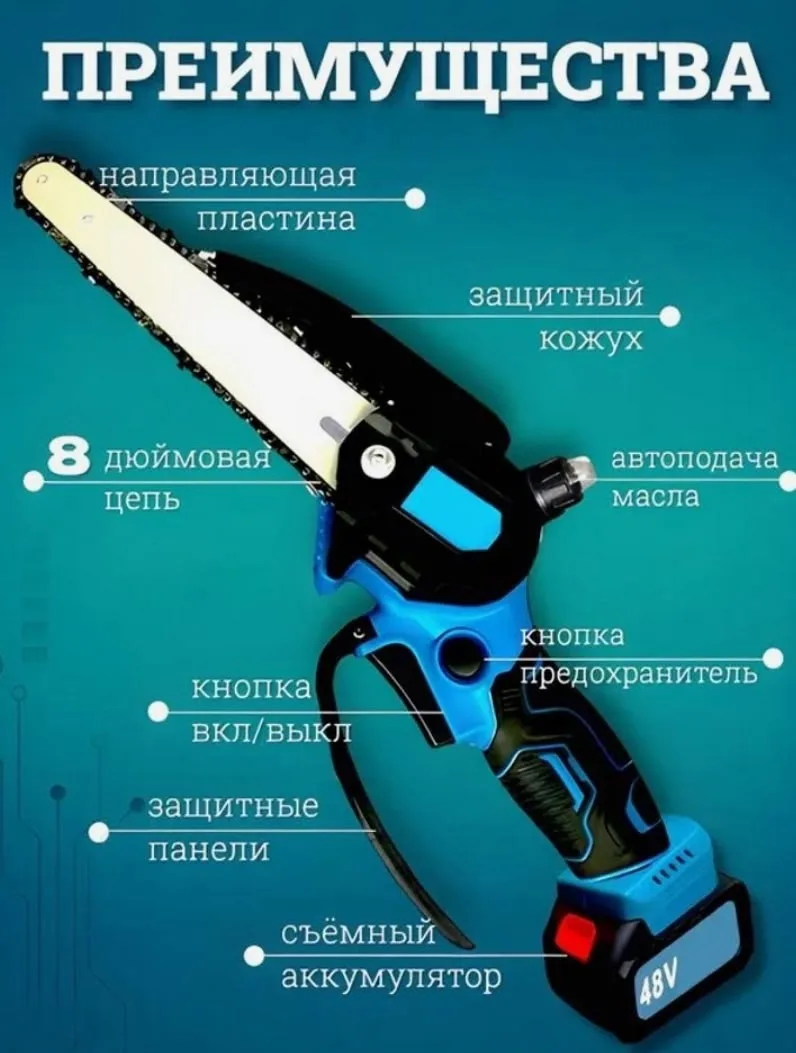 Рюкзак Пила аккумуляторная цепная в кейсе — фото 3