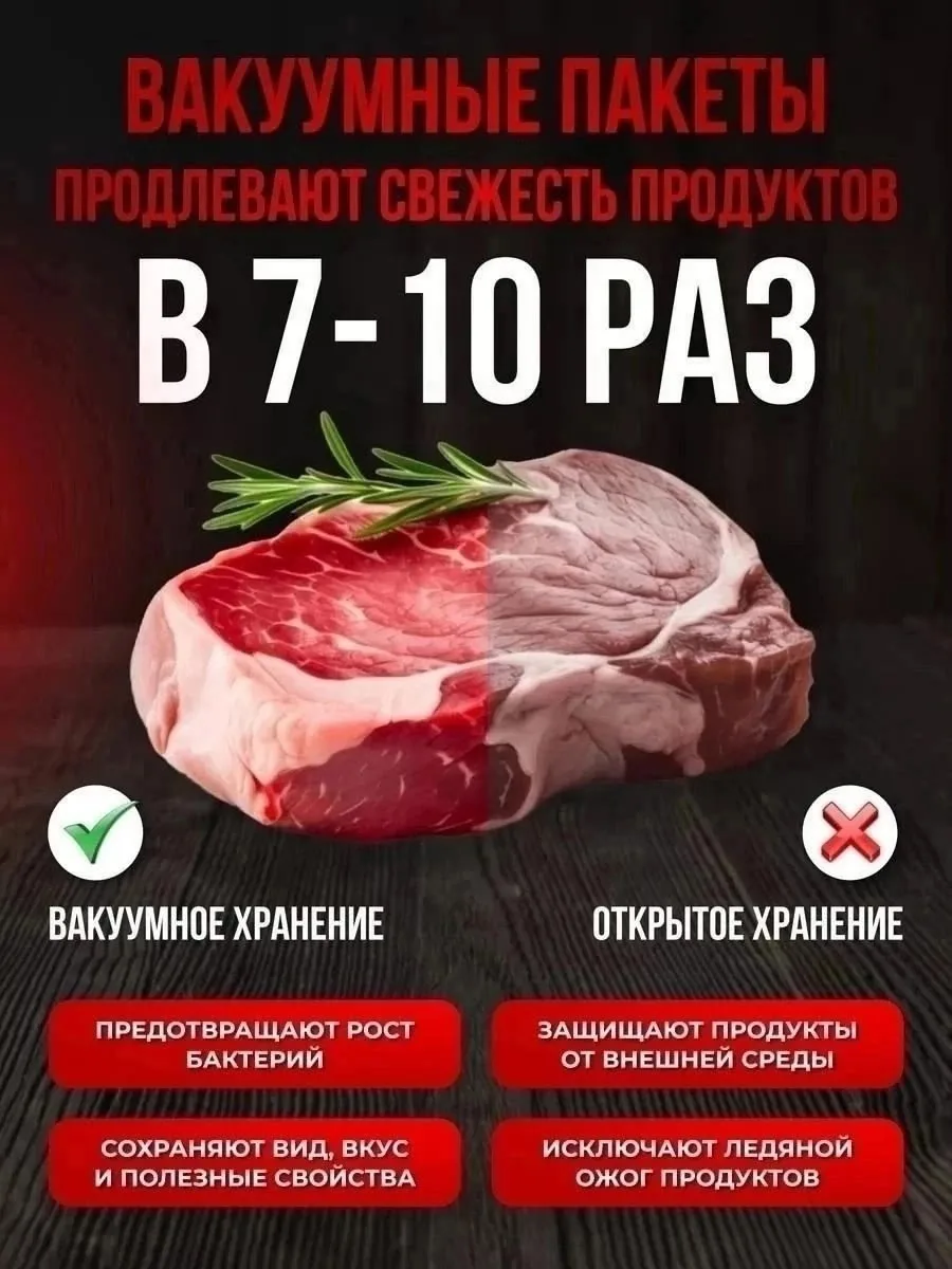 Тапки Пакеты для вакууматора рифленные, лён — фото 12