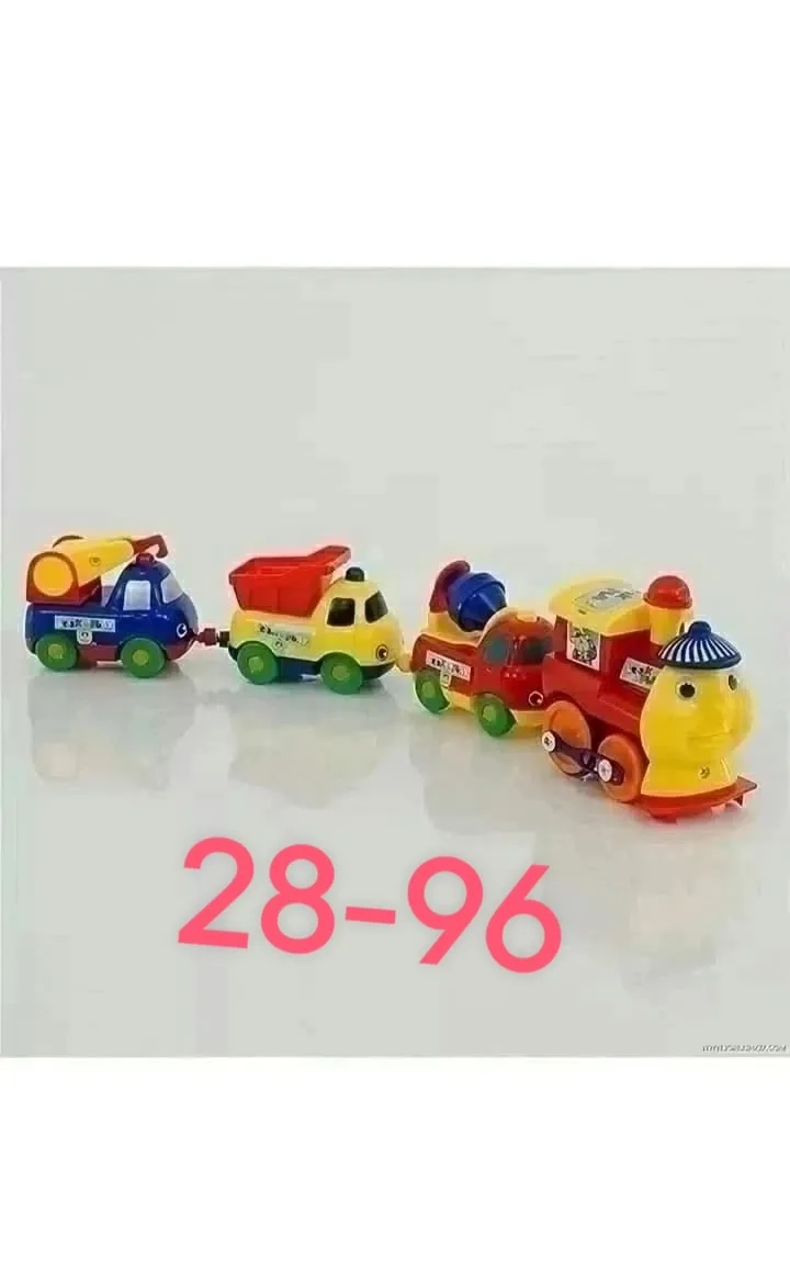 Игровой набор Play Train состоит из паровозика и 3 вагонов, которые крепятся между собой при помощи магнитов, что очень — фото 2