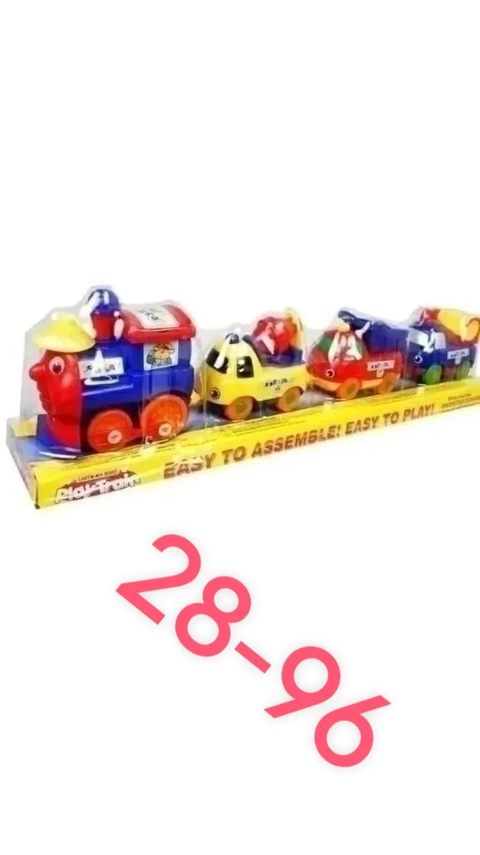 Игровой набор Play Train состоит из паровозика и 3 вагонов, которые крепятся между собой при помощи магнитов, что очень — фото 3