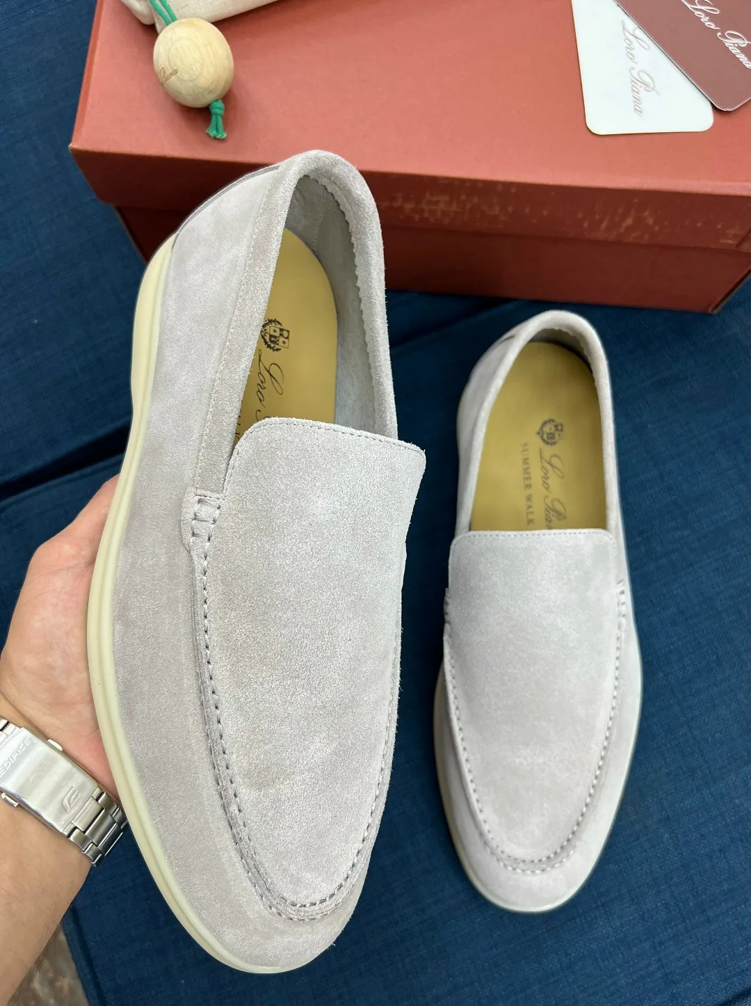 Loro Piana Summer Walk мужские лоферы в разных цветах — фото 17