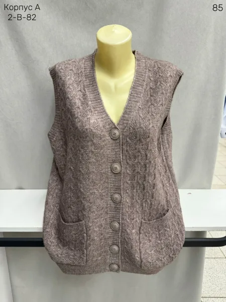 Жилет из смесового материала с добавлением кашемира и шерсти — фото 63