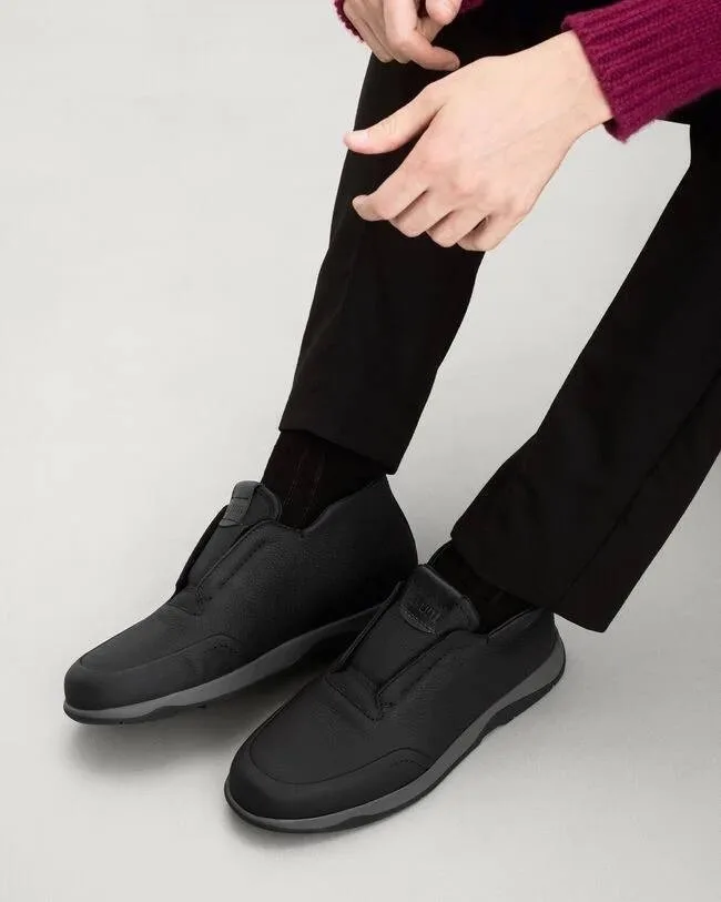 Лоферы Berluti Échappée из чёрной зернистой кожи — фото 6