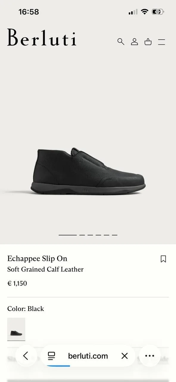 Лоферы Berluti Échappée из чёрной зернистой кожи — фото 7