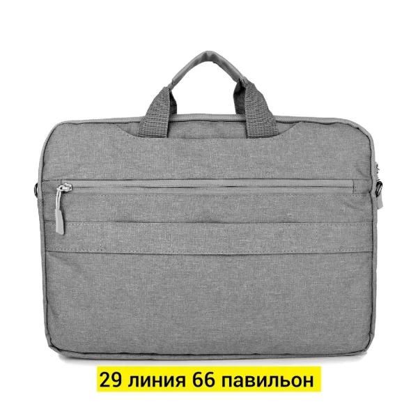 Сумка на пояс из ткани серая — фото 2