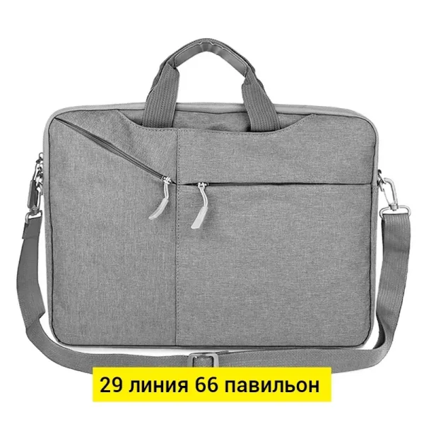 Сумка на пояс из ткани серая — фото 11