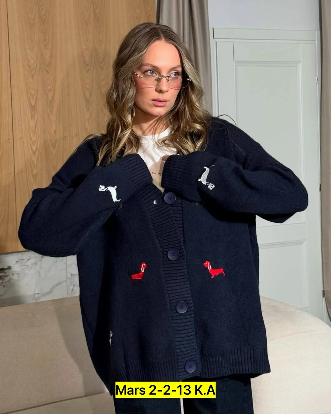 Однотонный кардиган oversize из мягкой вязки — фото 2