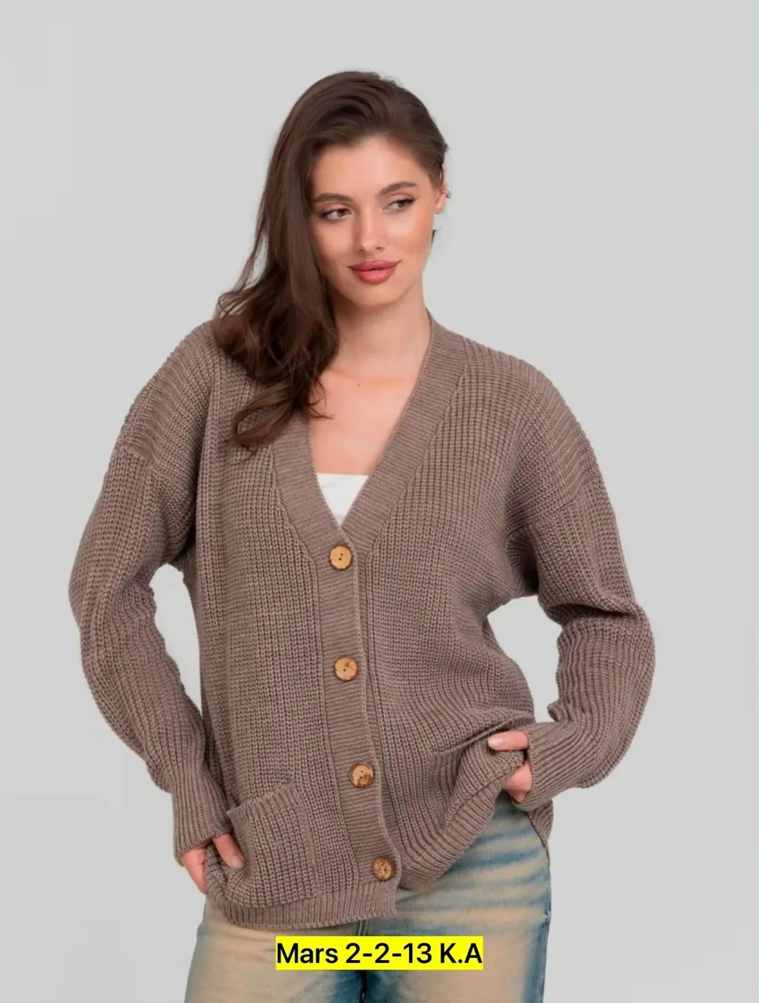 Вязаный кардиган из смеси шерсти и акрила — фото 9