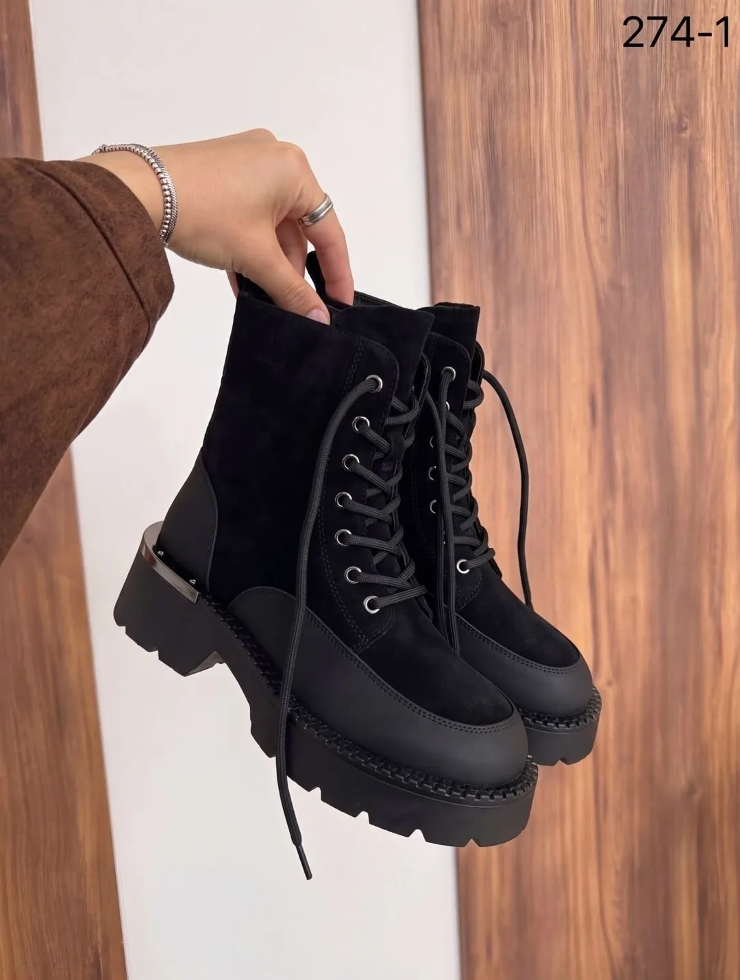Кеды натуральная кожа замша мех натуральный — фото 3