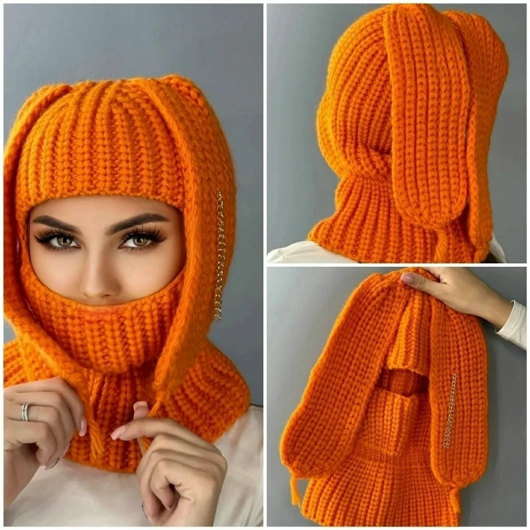 Женская шапки зайчик ушанка — фото 10