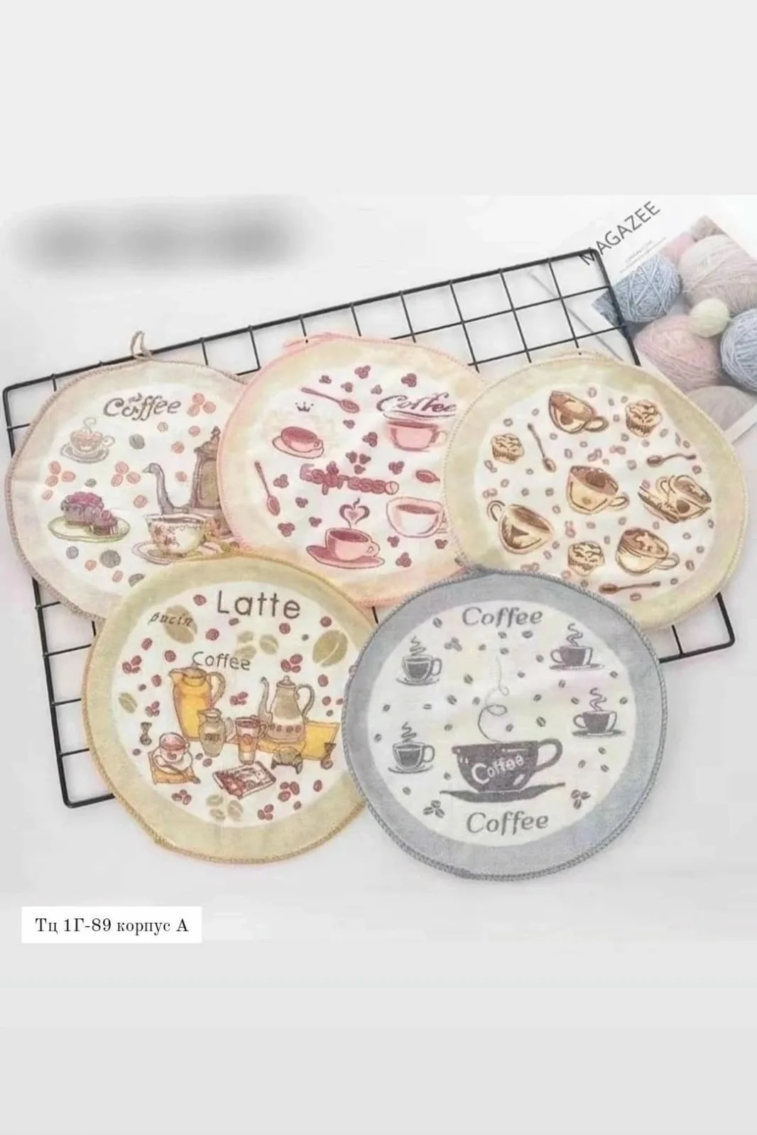 Круглый полотенца из микрофибры с плётькой для кухни Микрофибра — фото 1