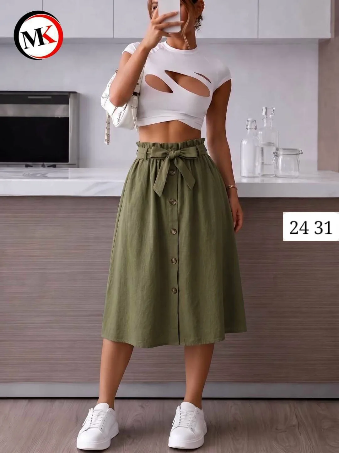 Юбка хлопковая oversize — фото 3