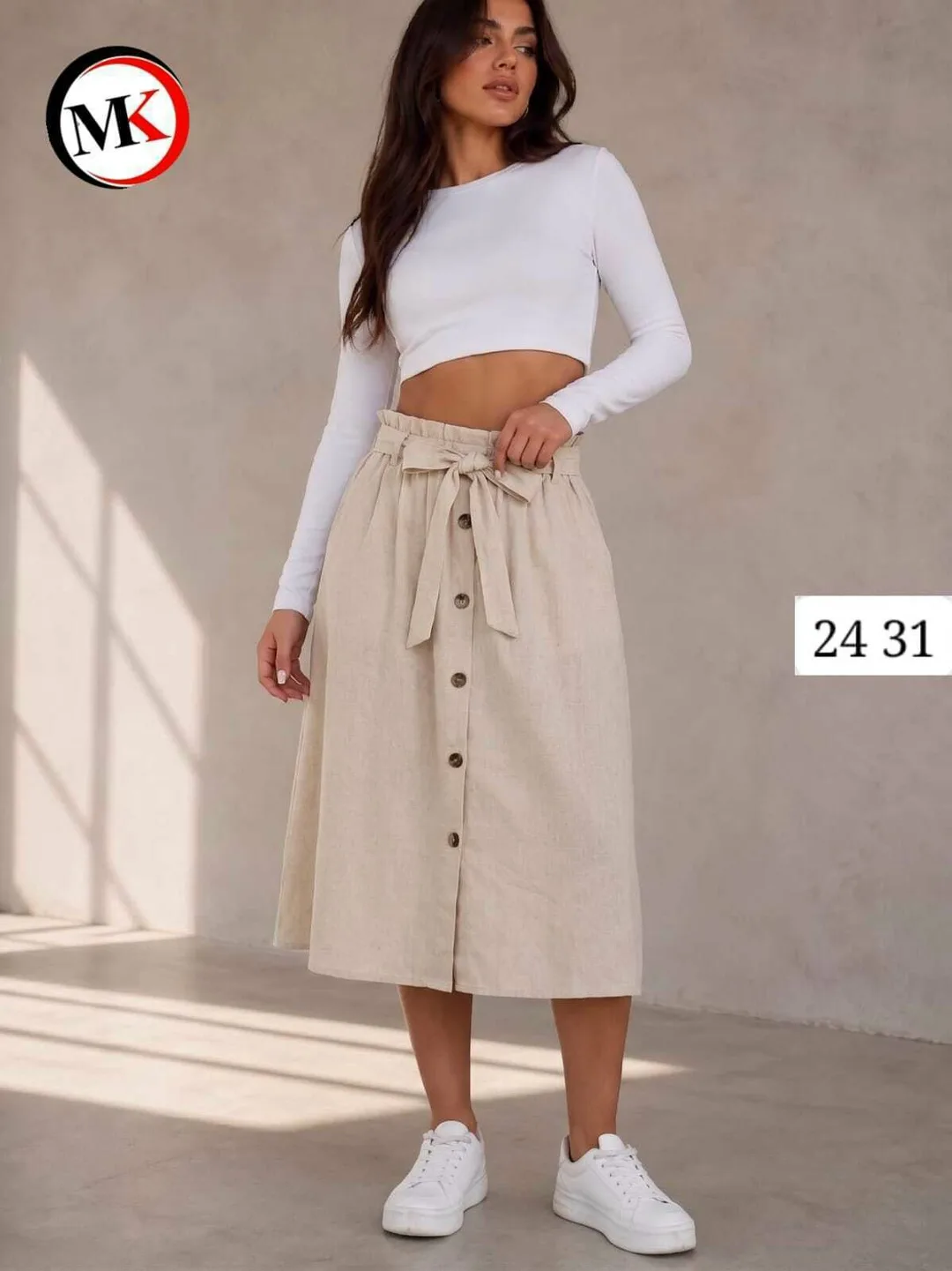 Юбка хлопковая oversize — фото 5