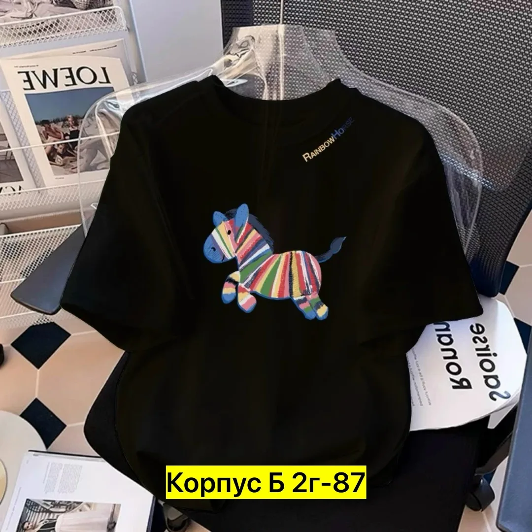 Однотонная футболка из 100 хлопка — фото 3