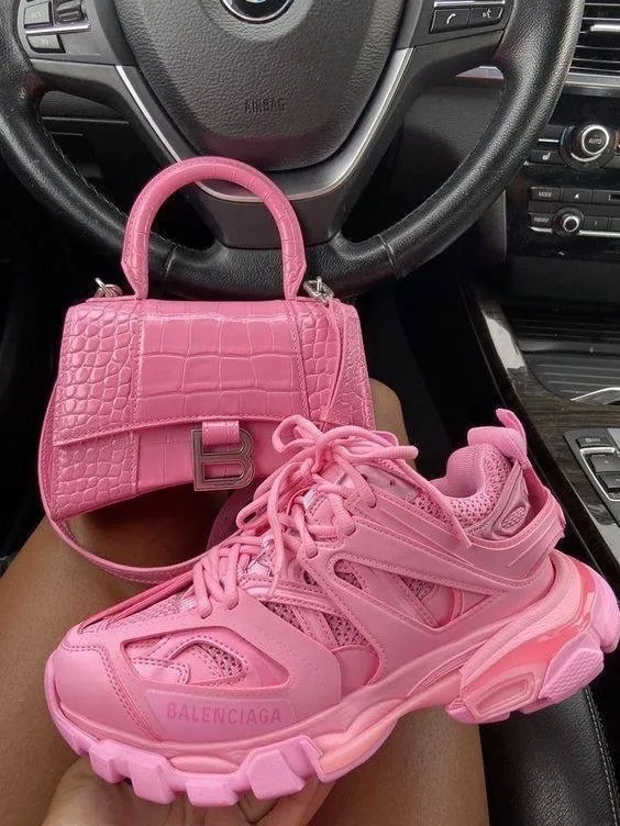 Кроссовки Balenciaga розовые — фото 9