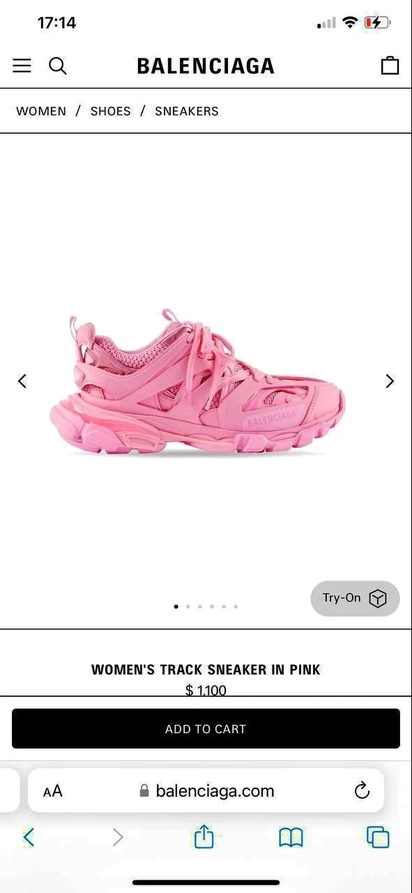 Кроссовки Balenciaga розовые — фото 10