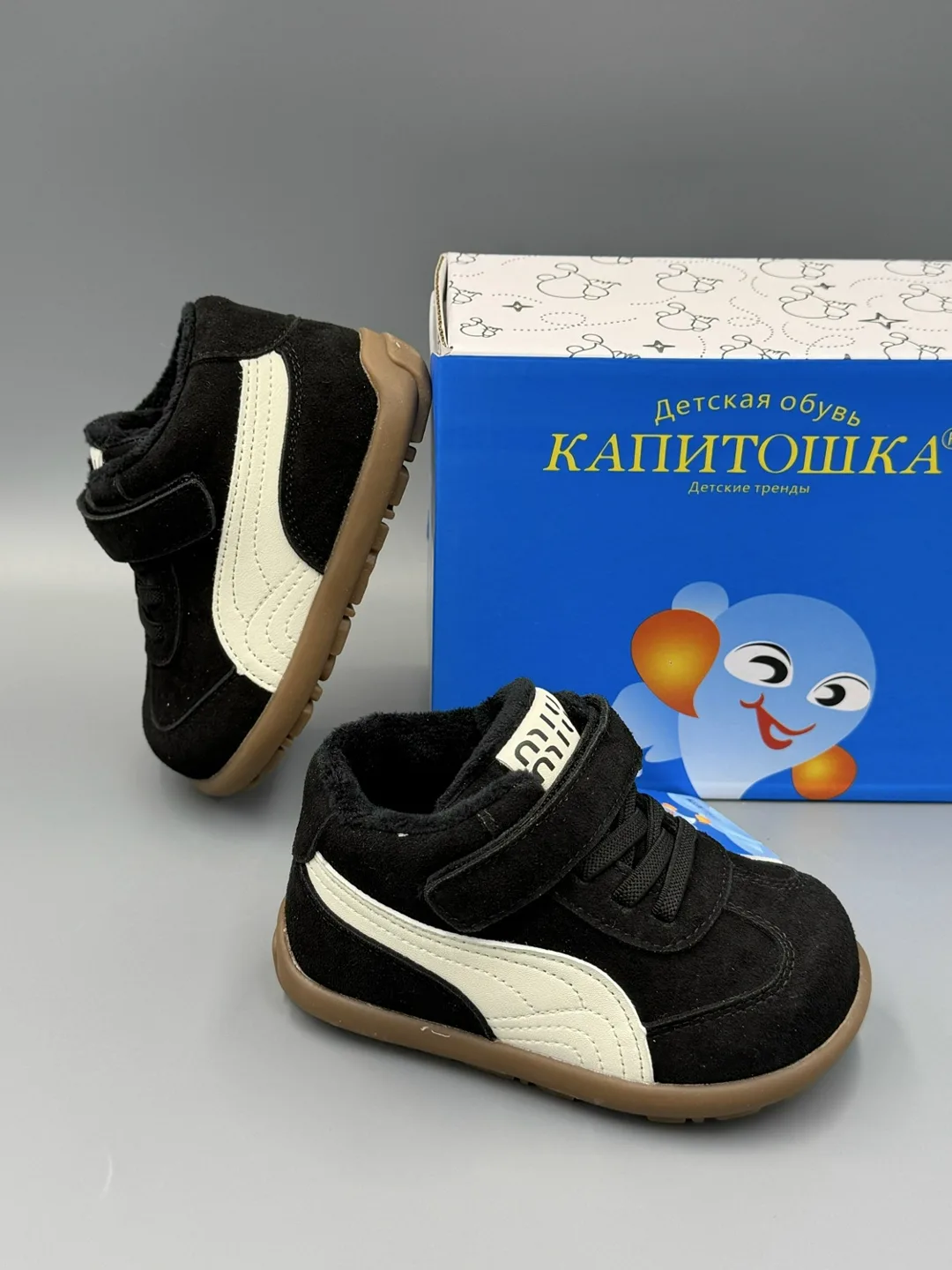 Новые ботинки из искусственной кожи с меховой подкладкой — фото 5