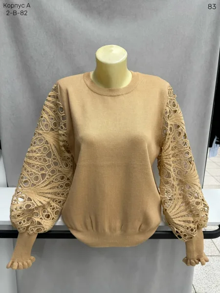 Женский свитер из смесового материала 30 WOOL, 70 POLYESTER — фото 1