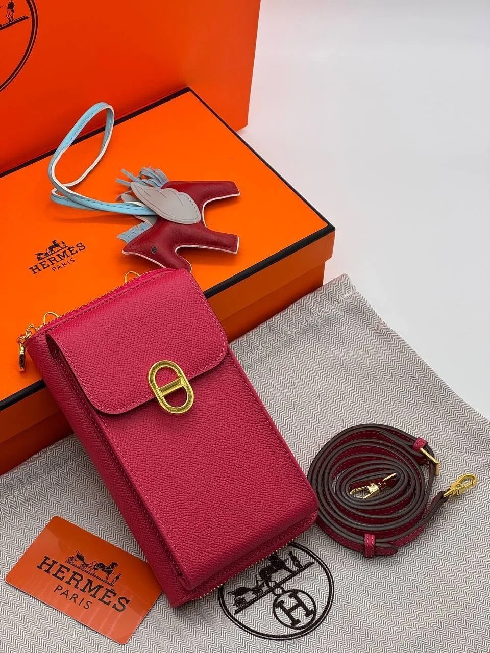 Сумка Hermes из натуральной кожи — фото 3
