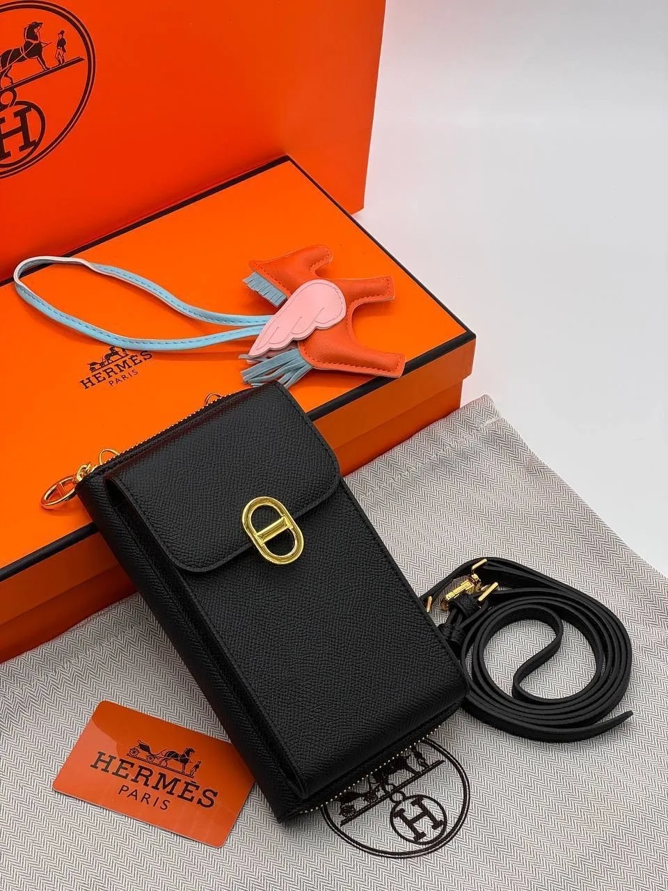 Сумка Hermes из натуральной кожи — фото 6