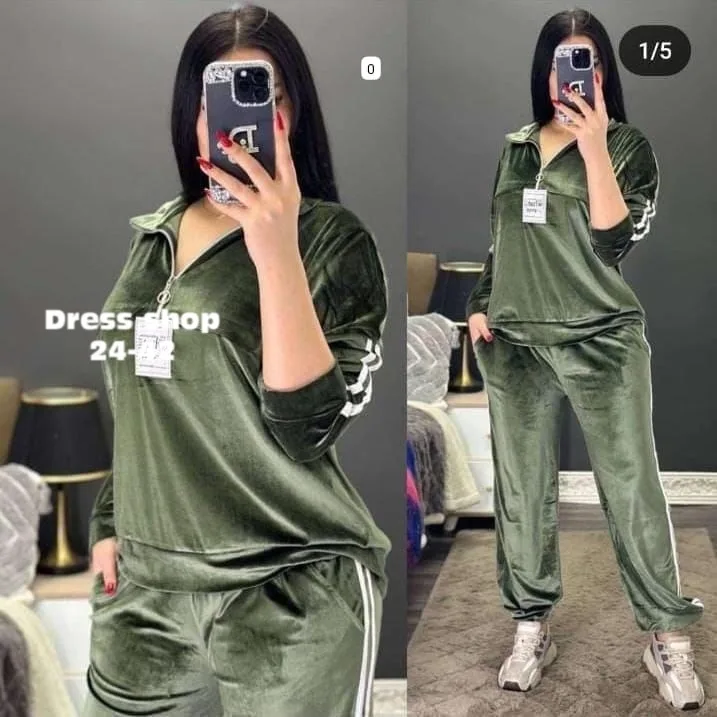 Костюм двойка из велюра — фото 4