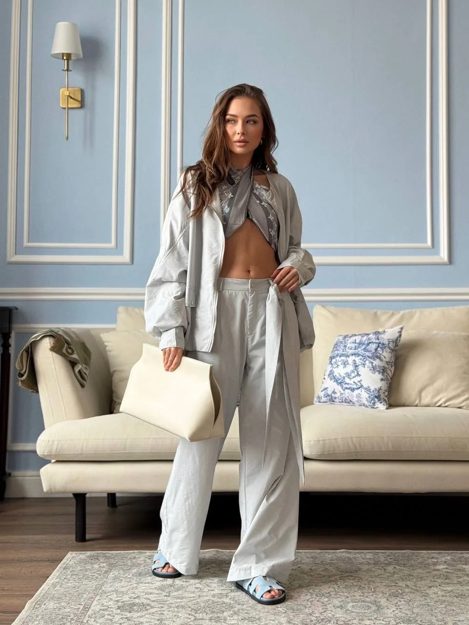 Костюм Max Mara, хлопок жатка — фото 1