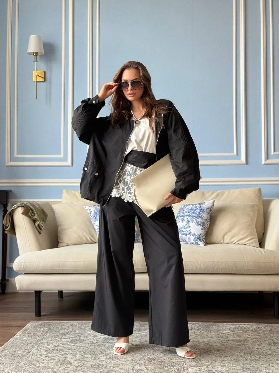 Костюм Max Mara, хлопок жатка — фото 1