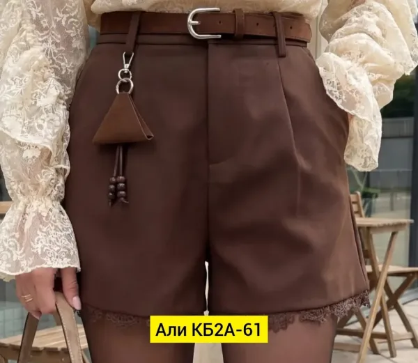 Шорты с элементами гипюра — фото 1