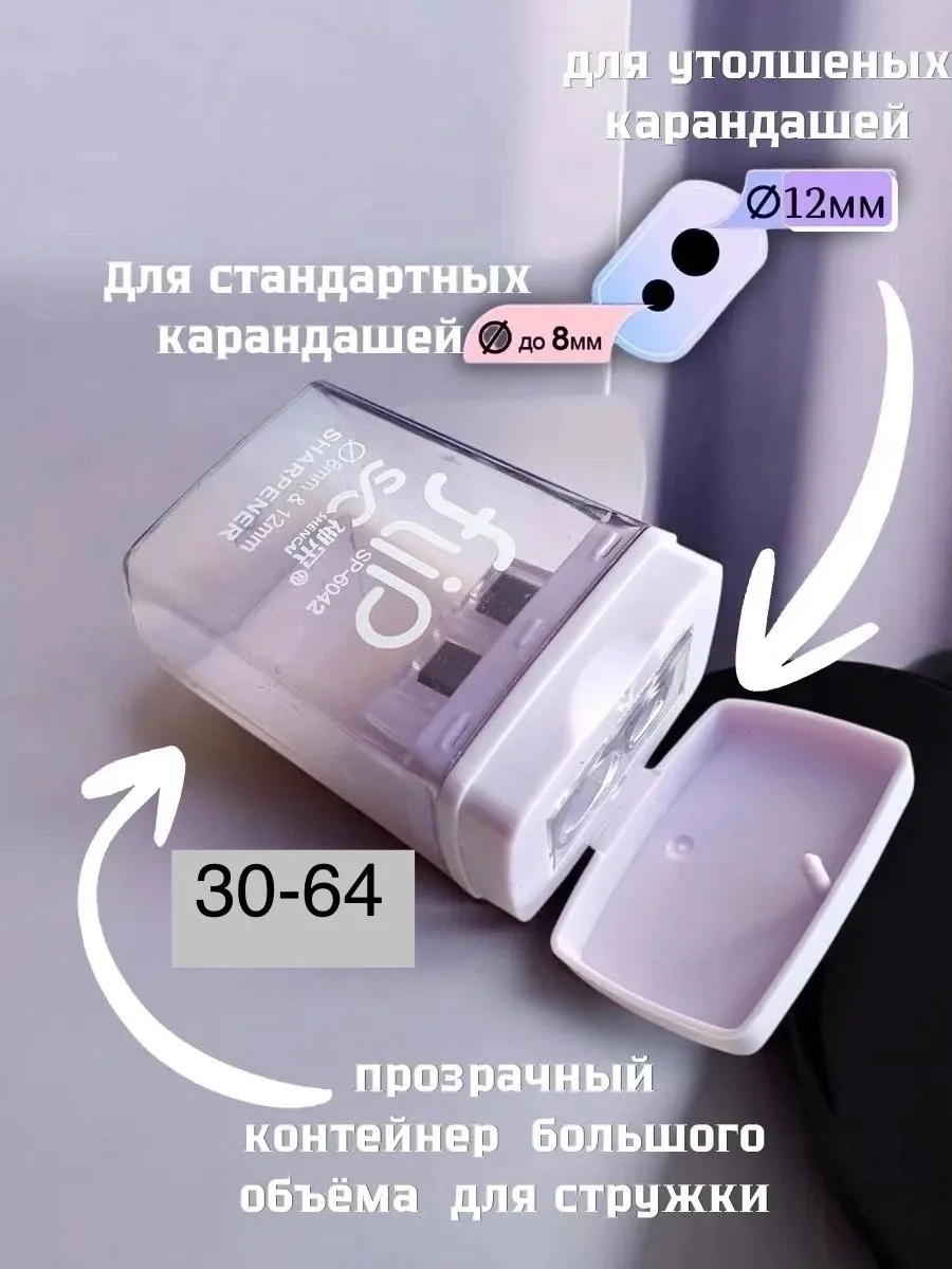 Эта милая точилка в форме забавной станет отличным помощником на рабочем столе или в школьном рюкзаке. Двойная заточка п — фото 2