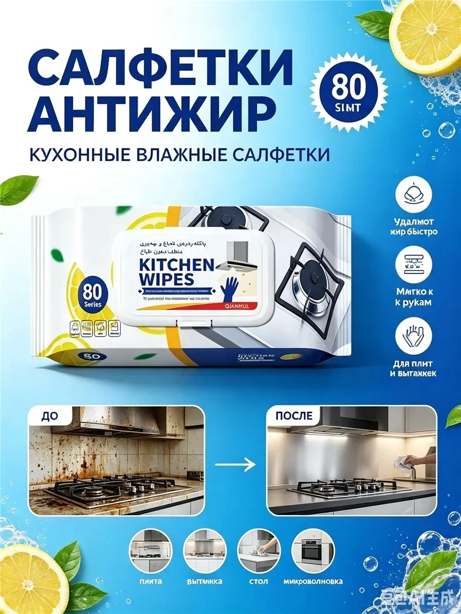 Салфетки для кухни антижир — фото 4