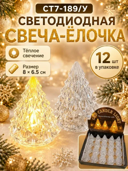 Светодиодная свеча-ёлочка — фото 9