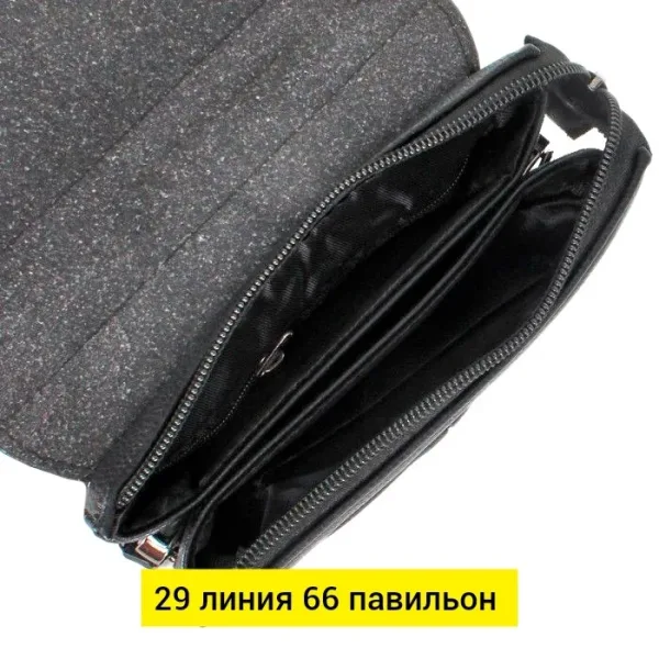 Мужская сумка на пояс из эко-кожи чёрная — фото 2