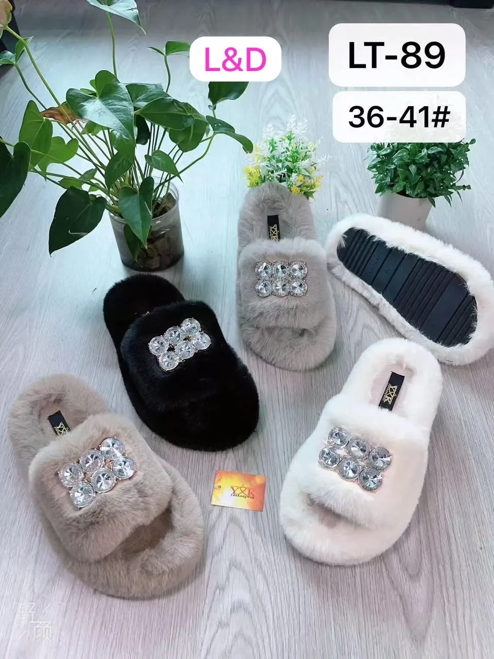 Тапочки женские резиновая подошва — фото 3
