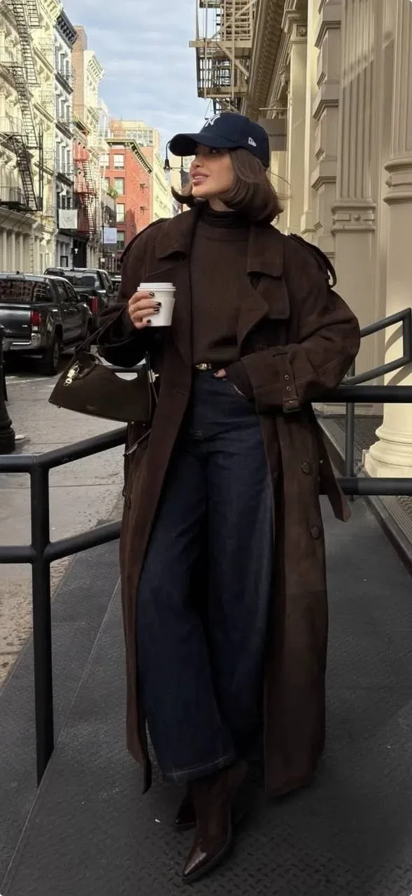 Пальто 𝒩𝑒𝓌 𝒞𝑜𝓁𝓁𝑒𝓀𝓉𝒾𝑜𝓃, замша — фото 3