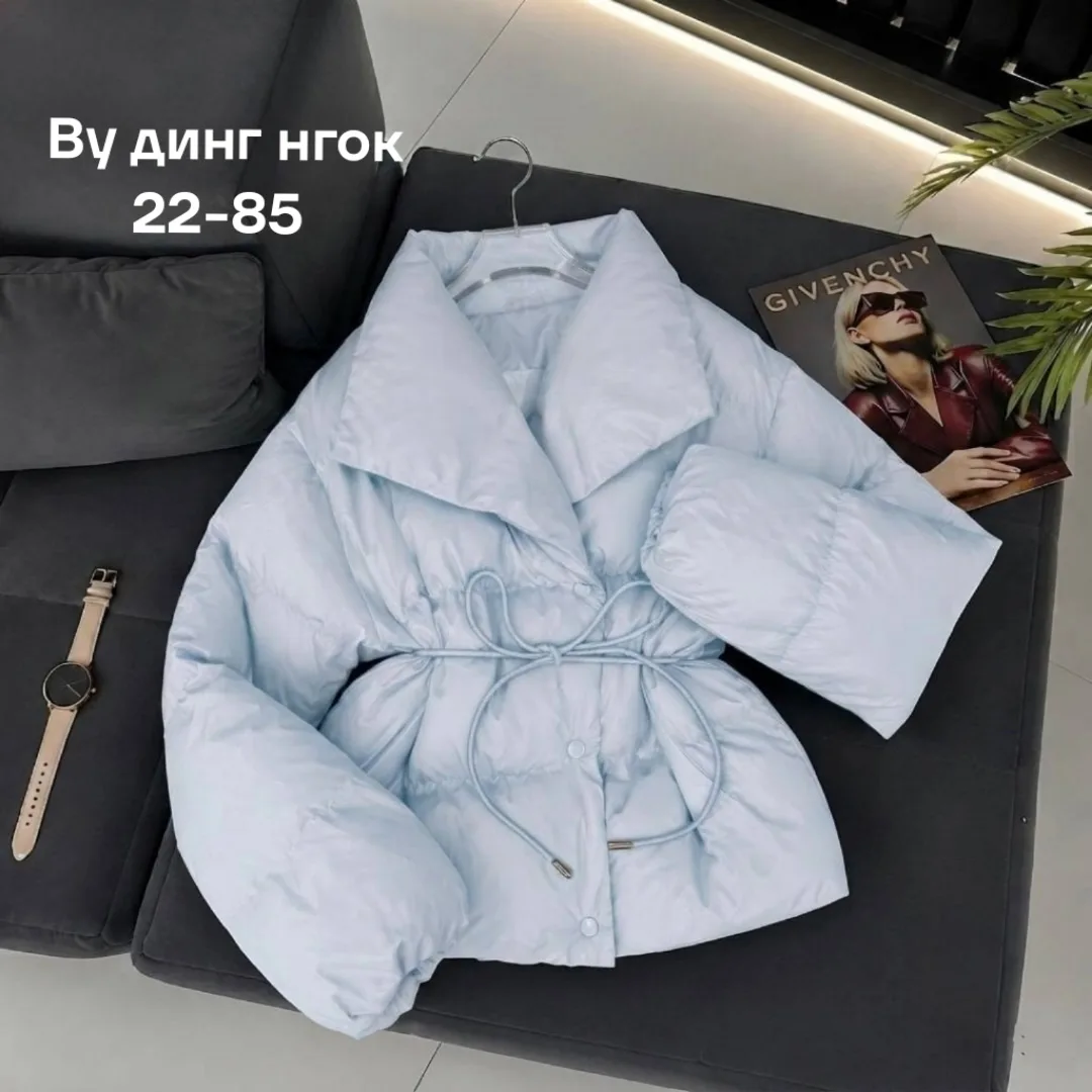 Осенняя куртка с поясом в насыщенном красном цвете — фото 6