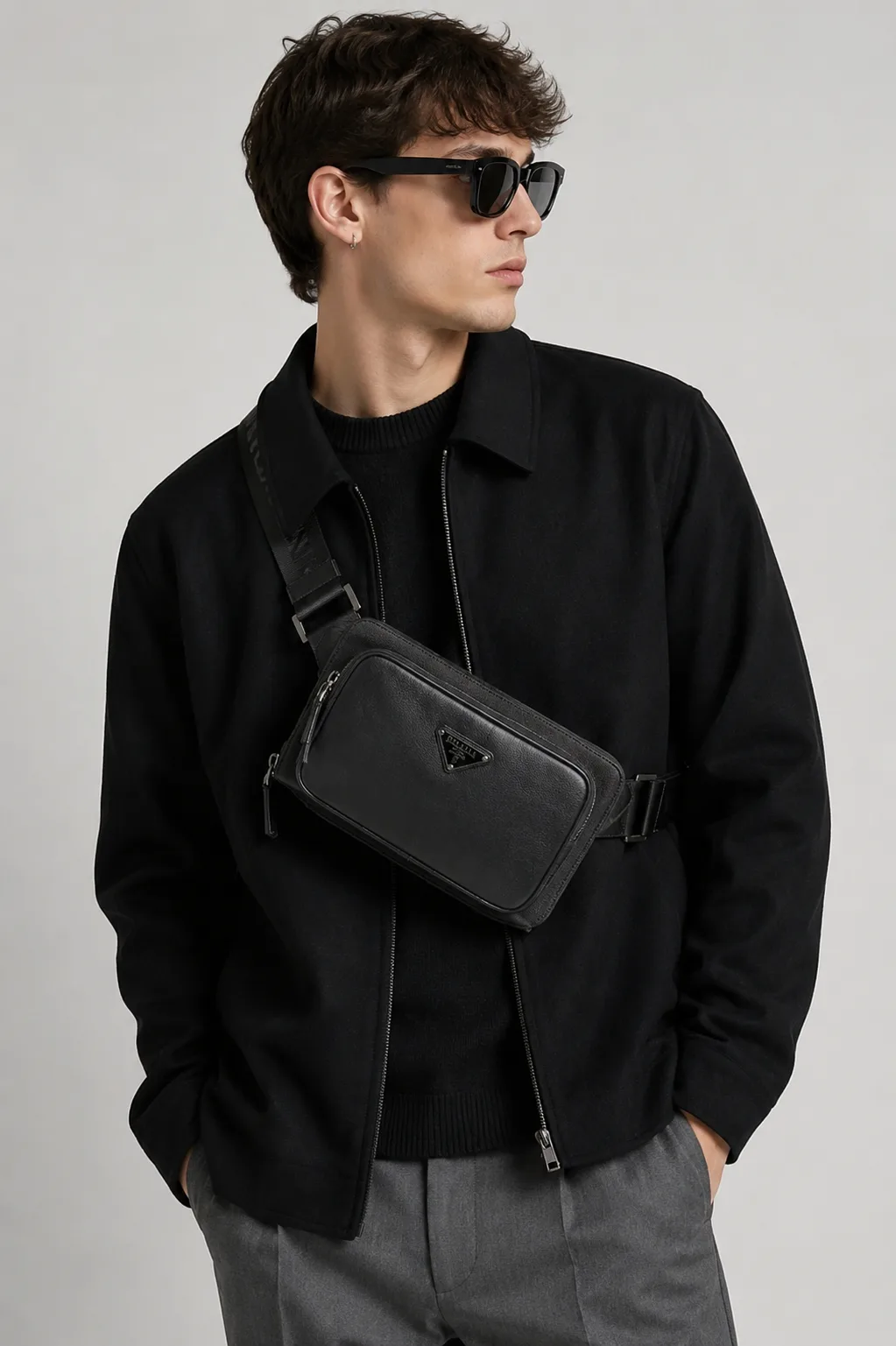 Prada Saffiano компактная поясная сумка — фото 2