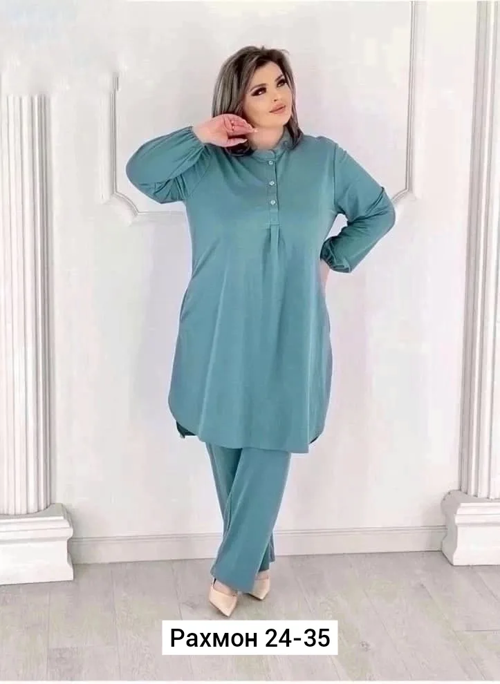 Костюм двойка из ткани Сингапур Синий — фото 3