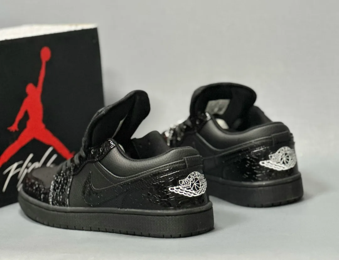 Air Jordan 1 Low AJ1 Кроссовки Чёрный — фото 2