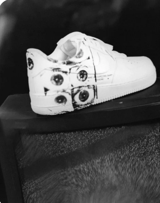 Кроссовки Nike Comme des Garçons x Supreme x Air Force 1 Low 'Eyes — фото 1
