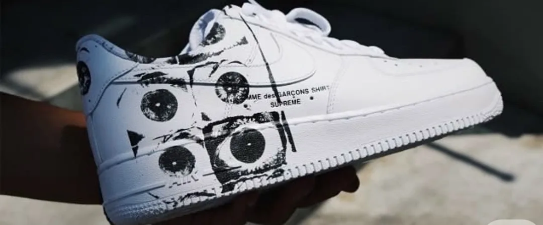 Кроссовки Nike Comme des Garçons x Supreme x Air Force 1 Low 'Eyes — фото 4