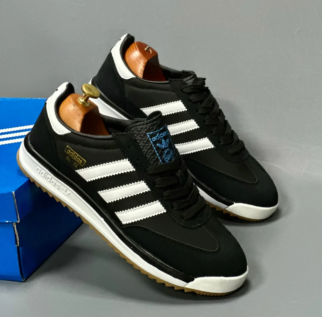 Adidas Originals SL72 кроссовки из замши и ткани — фото 7