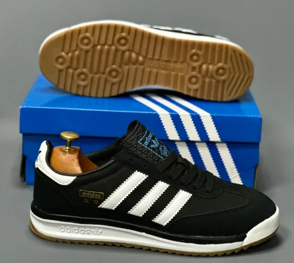 Adidas Originals SL72 кроссовки из замши и ткани — фото 6