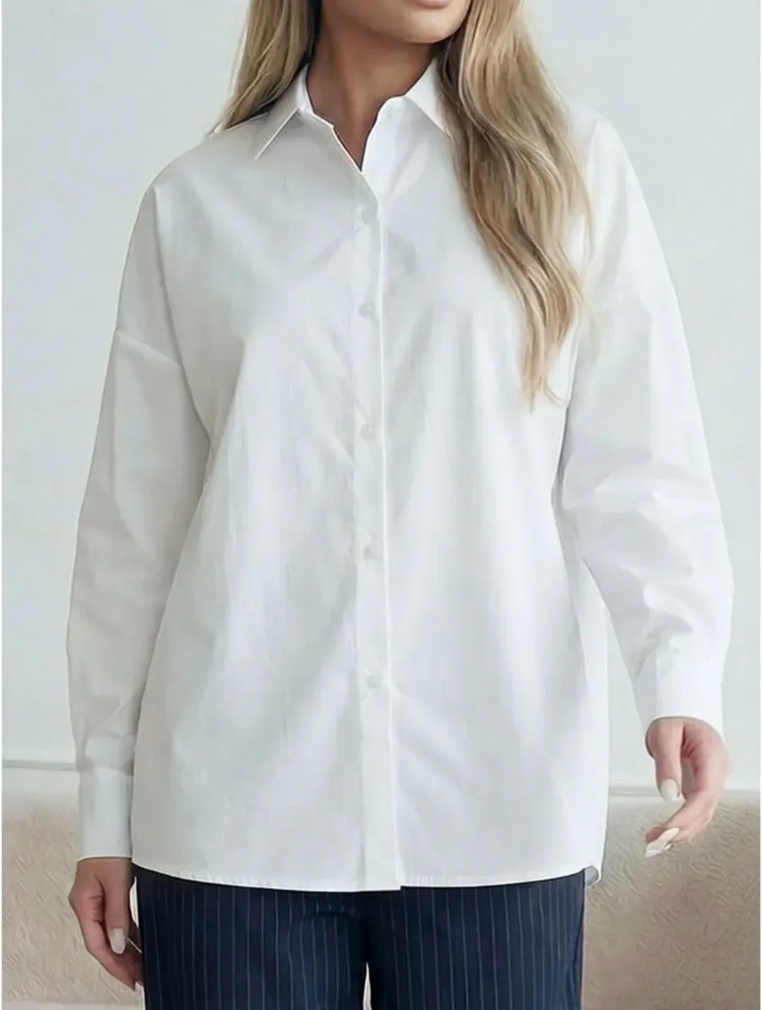 Рубашка хлопок oversize — фото 3