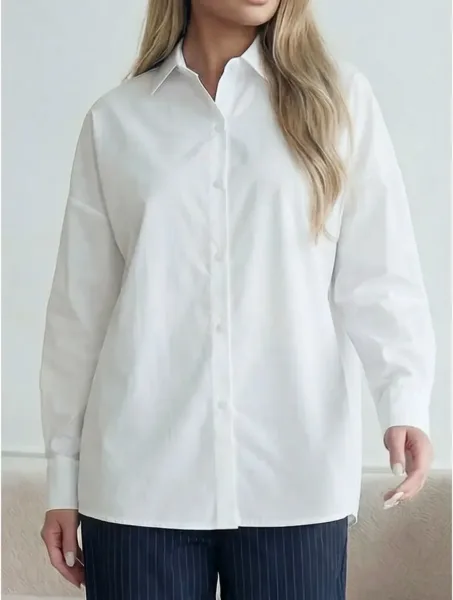 Рубашка хлопок oversize — фото 3
