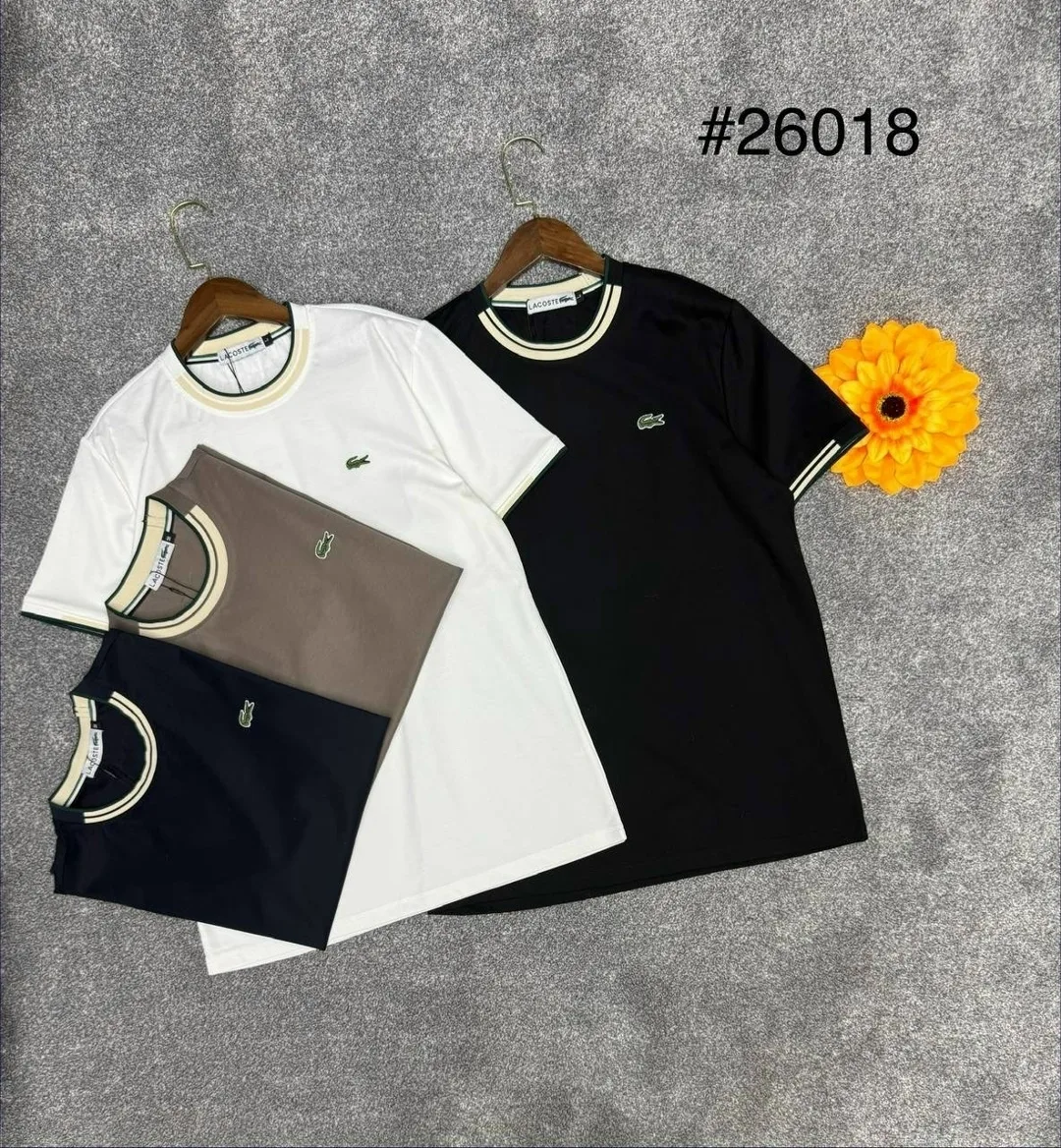 Футболки Lacoste из качественного хлопкового трикотажа — фото 5